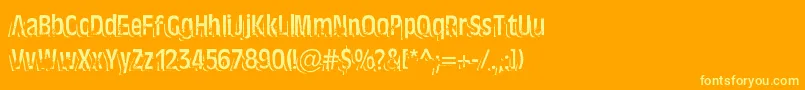 TenTonBallyhooAlternates Font – Yellow Fonts on Orange Background