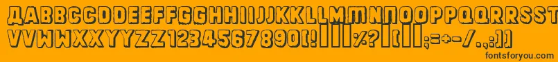 Dinarjevrepublika Font – Black Fonts on Orange Background