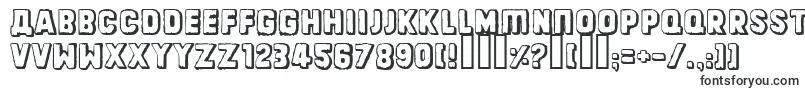 Шрифт Dinarjevrepublika – прозрачные шрифты