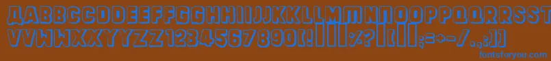 Dinarjevrepublika Font – Blue Fonts on Brown Background