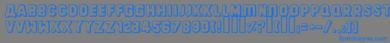 Dinarjevrepublika Font – Blue Fonts on Gray Background