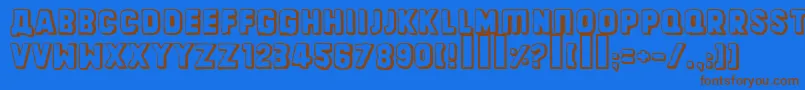 Dinarjevrepublika Font – Brown Fonts on Blue Background