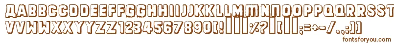 Dinarjevrepublika Font – Brown Fonts on White Background