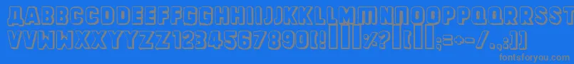 Dinarjevrepublika Font – Gray Fonts on Blue Background