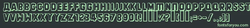 Dinarjevrepublika Font – Green Fonts on Black Background