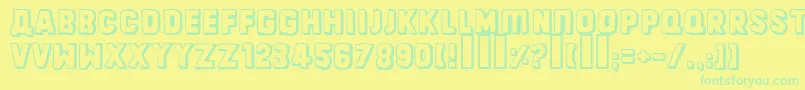 Dinarjevrepublika Font – Green Fonts on Yellow Background