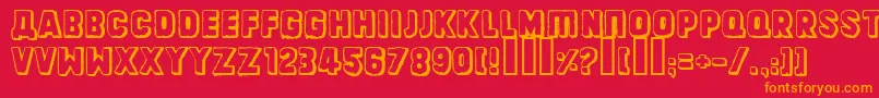 Dinarjevrepublika Font – Orange Fonts on Red Background