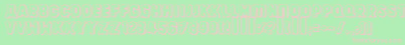 Dinarjevrepublika Font – Pink Fonts on Green Background