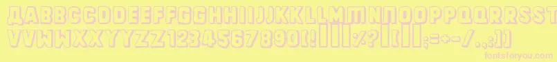 Dinarjevrepublika Font – Pink Fonts on Yellow Background