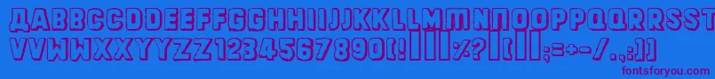 Dinarjevrepublika Font – Purple Fonts on Blue Background