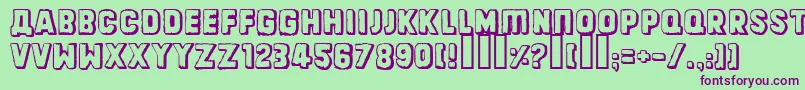 Dinarjevrepublika Font – Purple Fonts on Green Background