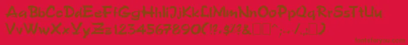 Stylo Font – Brown Fonts on Red Background