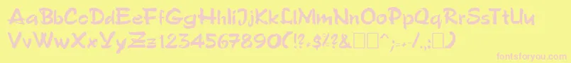 Stylo Font – Pink Fonts on Yellow Background