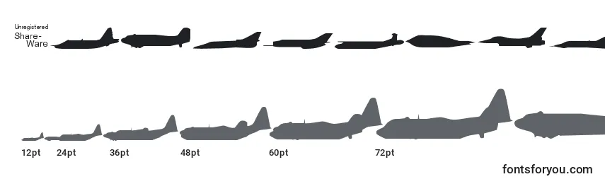 PlanesSModern Font Sizes