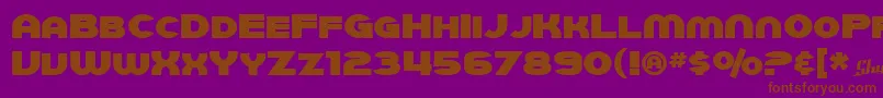 SfJuggernautBold Font – Brown Fonts on Purple Background