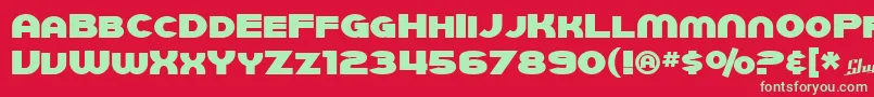 SfJuggernautBold Font – Green Fonts on Red Background