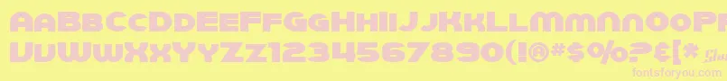 SfJuggernautBold Font – Pink Fonts on Yellow Background