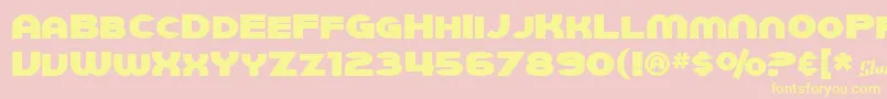 SfJuggernautBold Font – Yellow Fonts on Pink Background