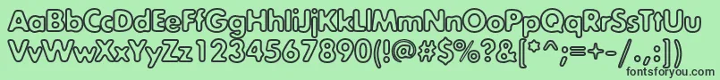Exposurecoutline Font – Black Fonts on Green Background