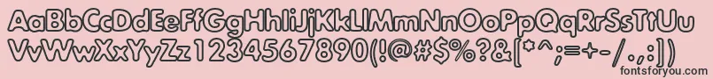 Exposurecoutline Font – Black Fonts on Pink Background