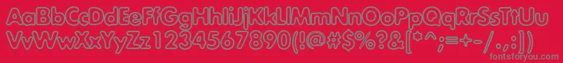 Exposurecoutline Font – Gray Fonts on Red Background