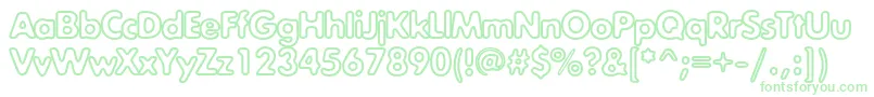 Exposurecoutline Font – Green Fonts on White Background
