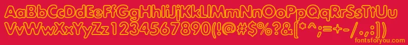 Exposurecoutline Font – Orange Fonts on Red Background