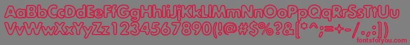 More about Exposurecoutline Font Exposurecoutline Font – Red Fonts on Gray Background