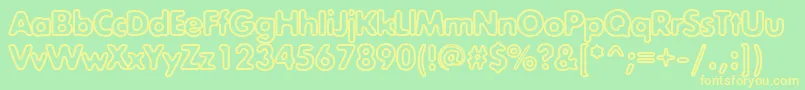 Exposurecoutline Font – Yellow Fonts on Green Background