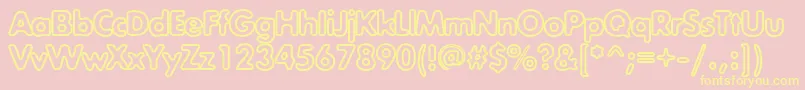 Exposurecoutline Font – Yellow Fonts on Pink Background