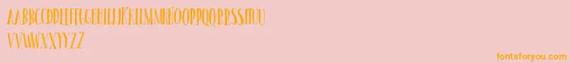 SundanceDancePersonalUse-Schriftart – Orangefarbene Schriften auf rosa Hintergrund