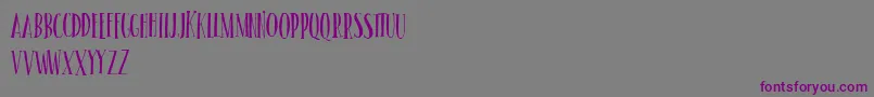 Шрифт SundanceDancePersonalUse – фиолетовые шрифты на сером фоне