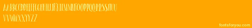 SundanceDancePersonalUse Font – Yellow Fonts on Orange Background