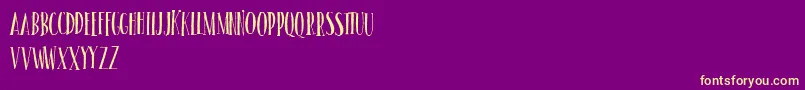 SundanceDancePersonalUse Font – Yellow Fonts on Purple Background