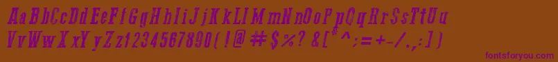 Weitere Informationen zur Go2OldWesternItalic-Schriftart Go2OldWesternItalic-Schriftart – Violette Schriften auf braunem Hintergrund