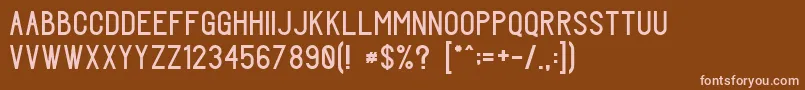 OswaldesqueBold Font – Pink Fonts on Brown Background