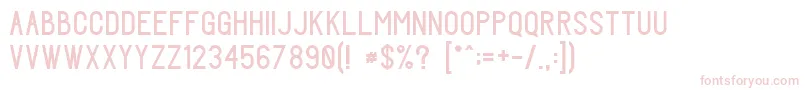 OswaldesqueBold Font – Pink Fonts on White Background