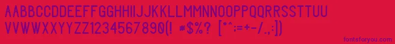 OswaldesqueBold Font – Purple Fonts on Red Background