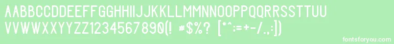 OswaldesqueBold Font – White Fonts on Green Background