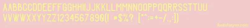 OswaldesqueBold Font – Yellow Fonts on Pink Background