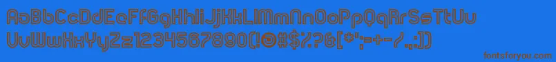 RevolutionWillBeHypnotised Font – Brown Fonts on Blue Background