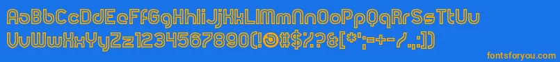 RevolutionWillBeHypnotised Font – Orange Fonts on Blue Background