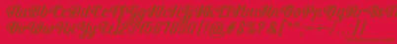 fuente Brotherina – Fuentes Marrones Sobre Fondo Rojo