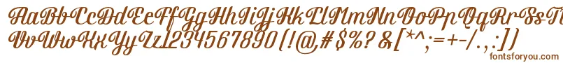 Brotherina Font – Brown Fonts on White Background