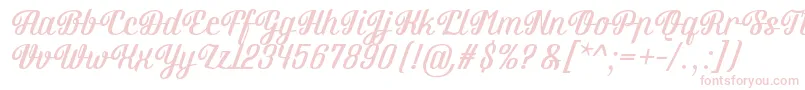 Brotherina-Schriftart – Rosa Schriften auf weißem Hintergrund
