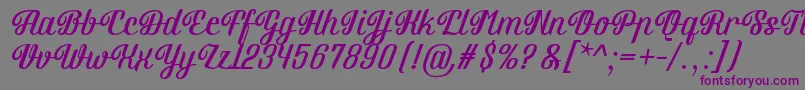 Brotherina Font – Purple Fonts on Gray Background