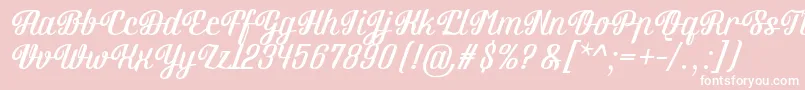 Brotherina Font – White Fonts on Pink Background