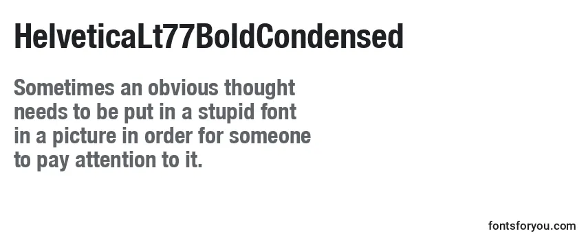 Шрифт HelveticaLt77BoldCondensed