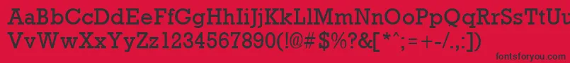 RockneyRegular Font – Black Fonts on Red Background