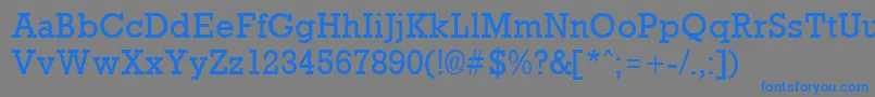 RockneyRegular Font – Blue Fonts on Gray Background